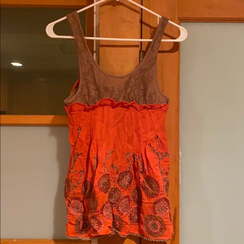 Free People Embellished Open Back Top
